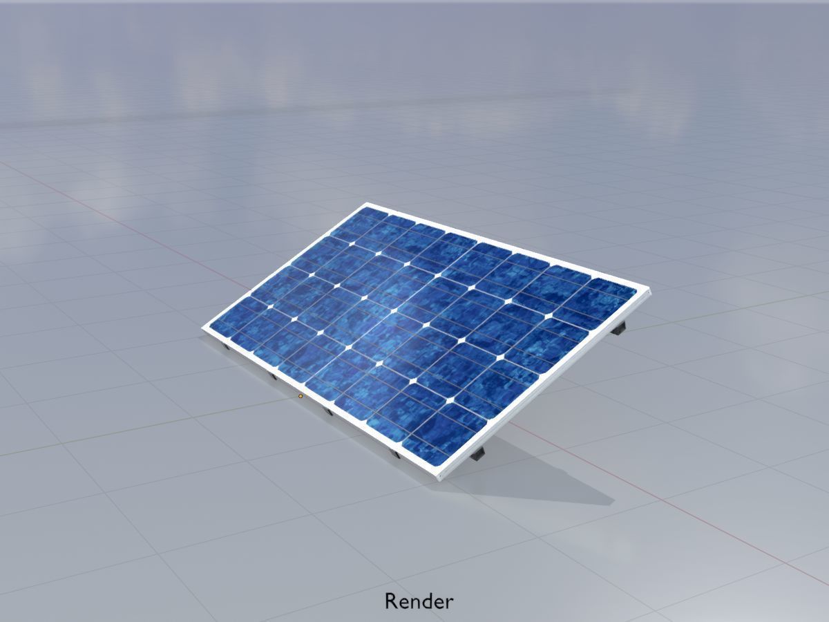 Solar module version 3 2x4m without stand 3D Model Collection_61