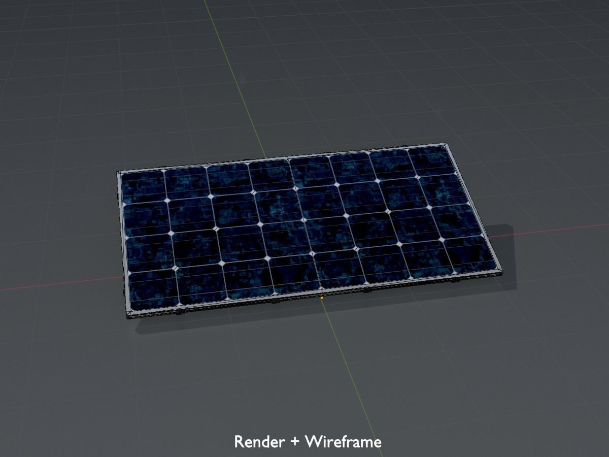Solar module version 3 2x4m without stand 3D Model Collection_36