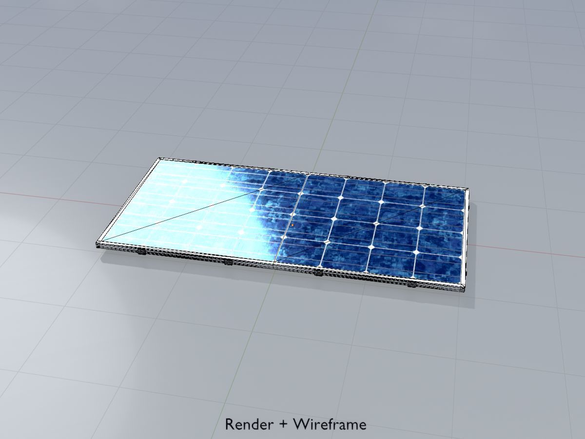 Solar module version 3 2x4m without stand 3D Model Collection_11
