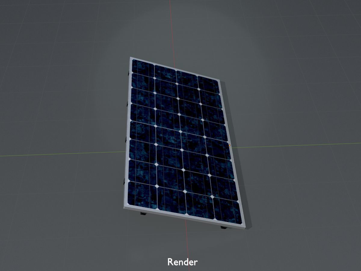 Solar module version 3 2x4m without stand 3D Model Collection_43