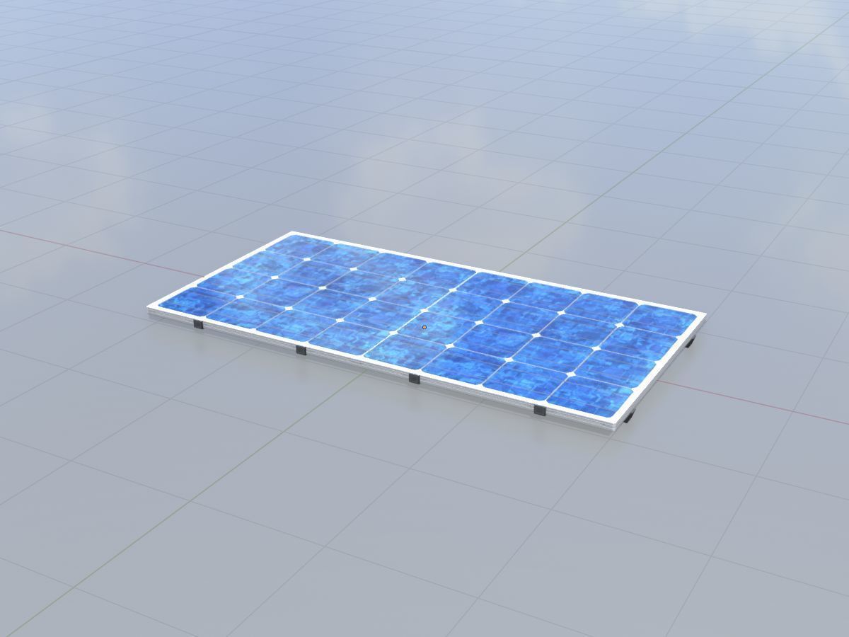 Solar module version 3 2x4m without stand 3D Model Collection_7