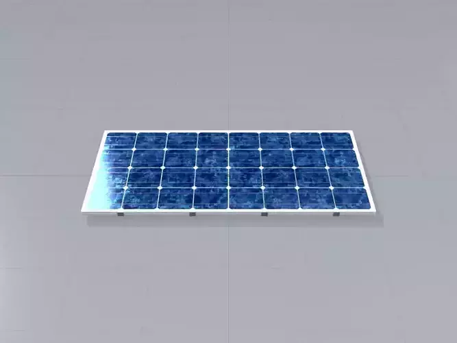 Solar module version 3 2x4m without stand 3D Model Collection