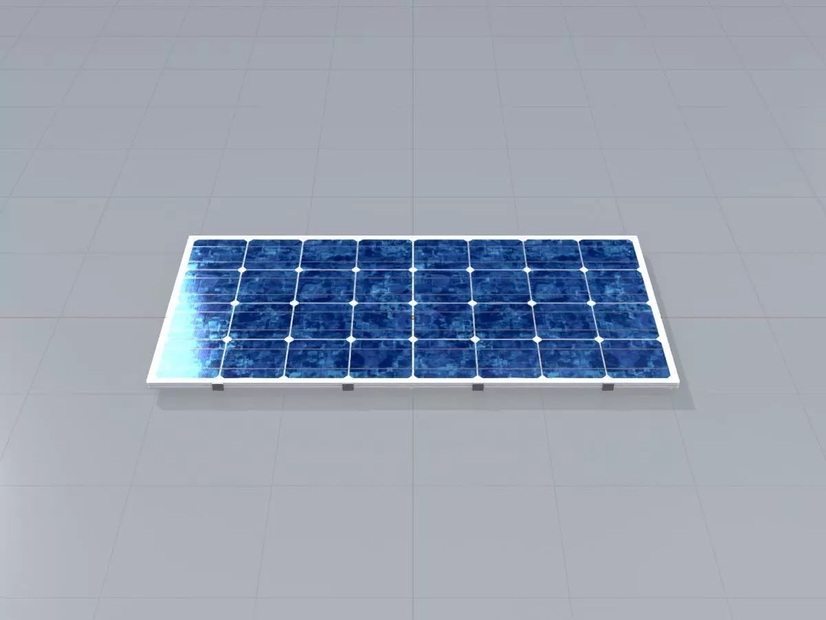 Solar module version 3 2x4m without stand 3D Model Collection_0
