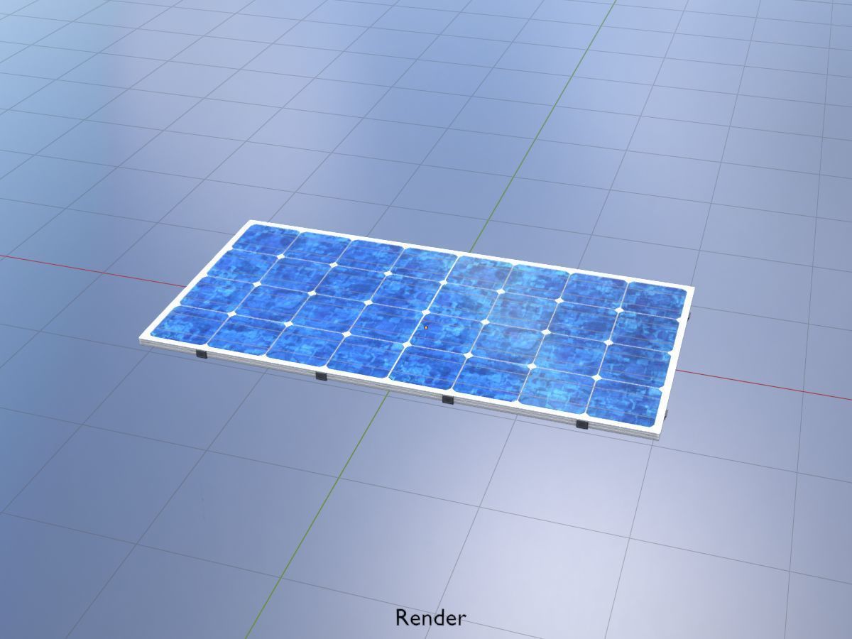 Solar module version 3 2x4m without stand 3D Model Collection_26
