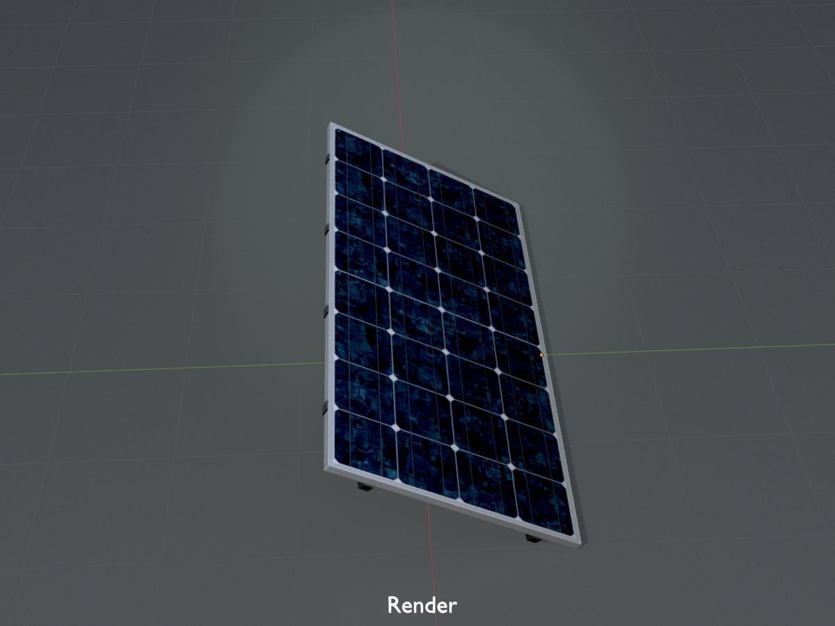 Solar module version 3 2x4m without stand 3D Model Collection_64