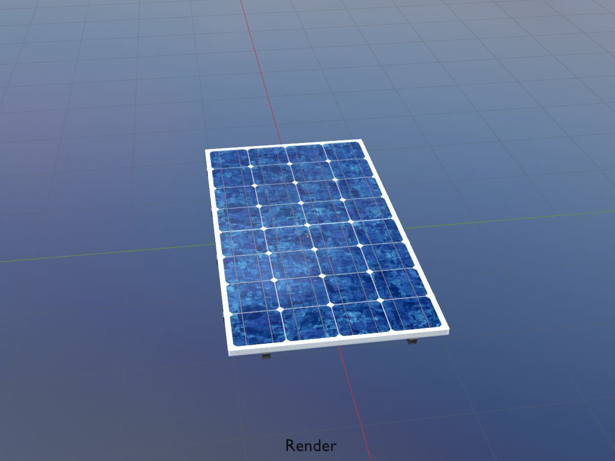 Solar module version 3 2x4m without stand 3D Model Collection_25