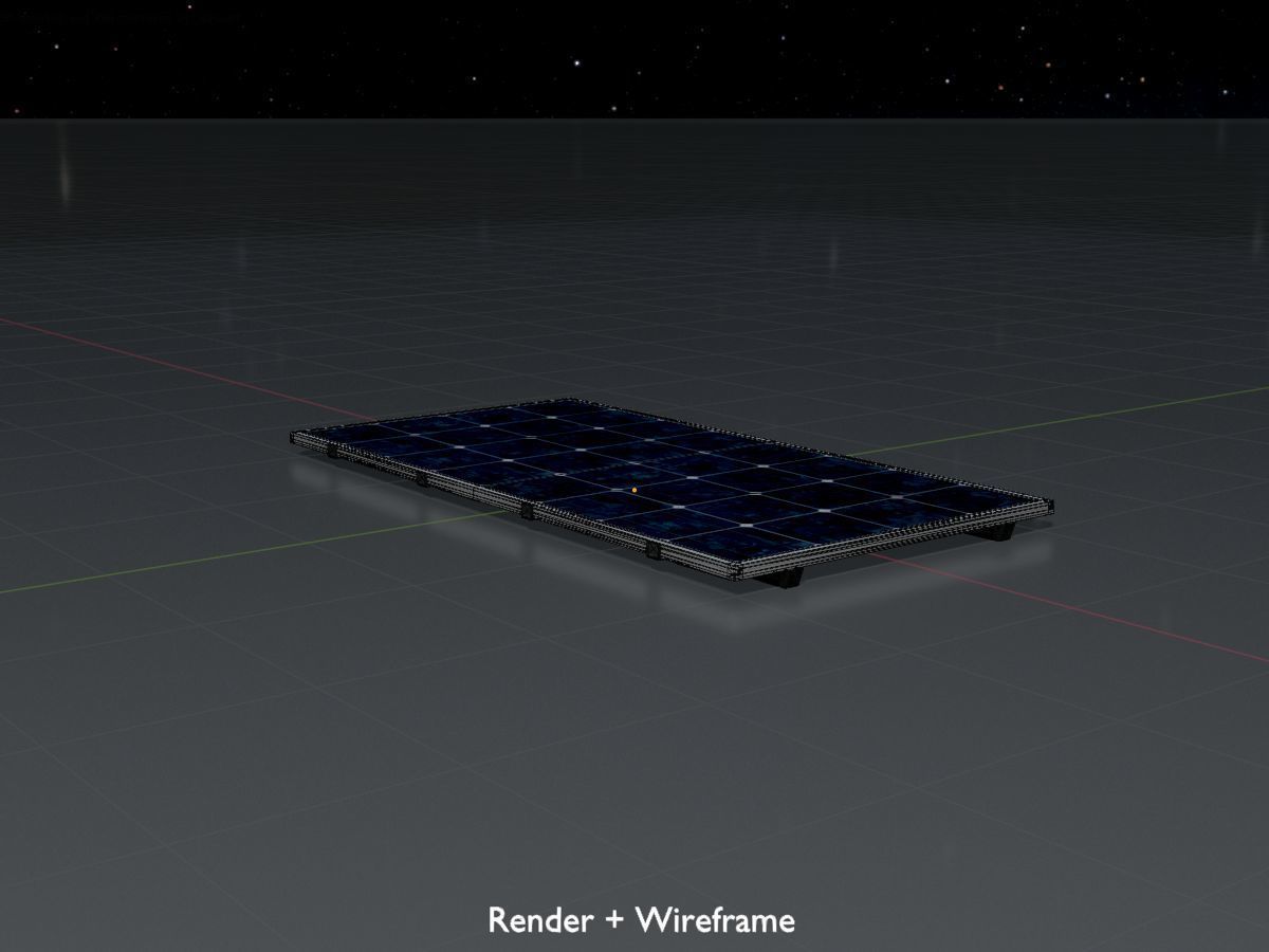 Solar module version 3 2x4m without stand 3D Model Collection_14