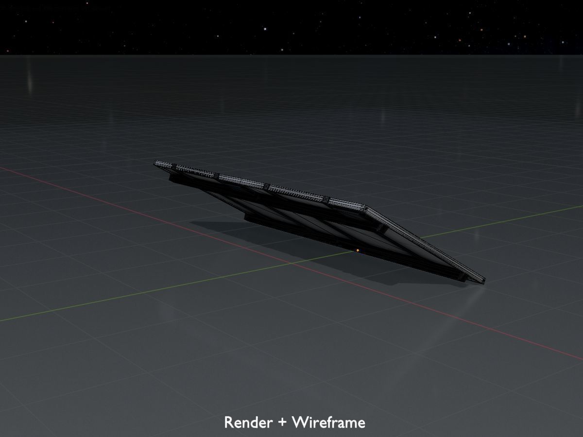 Solar module version 3 2x4m without stand 3D Model Collection_55