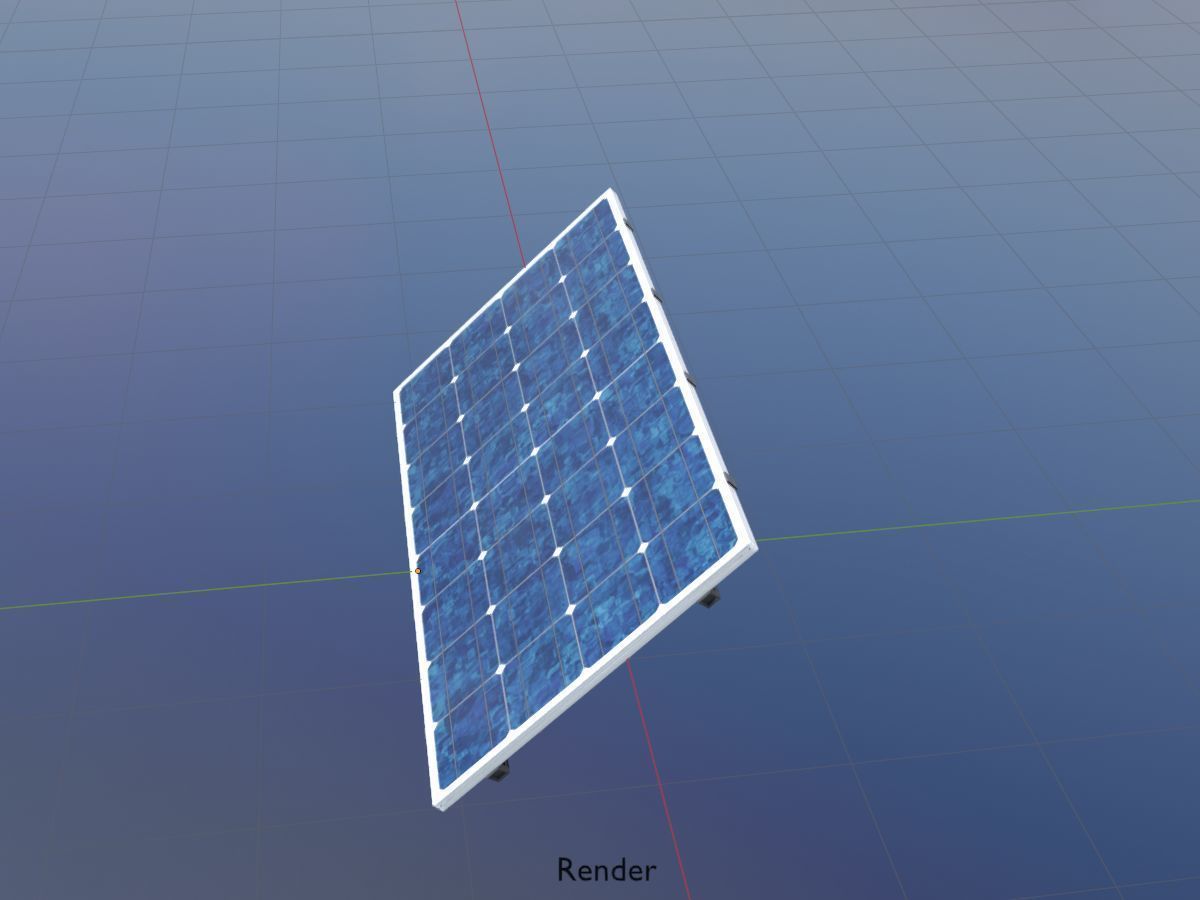 Solar module version 3 2x4m without stand 3D Model Collection_85