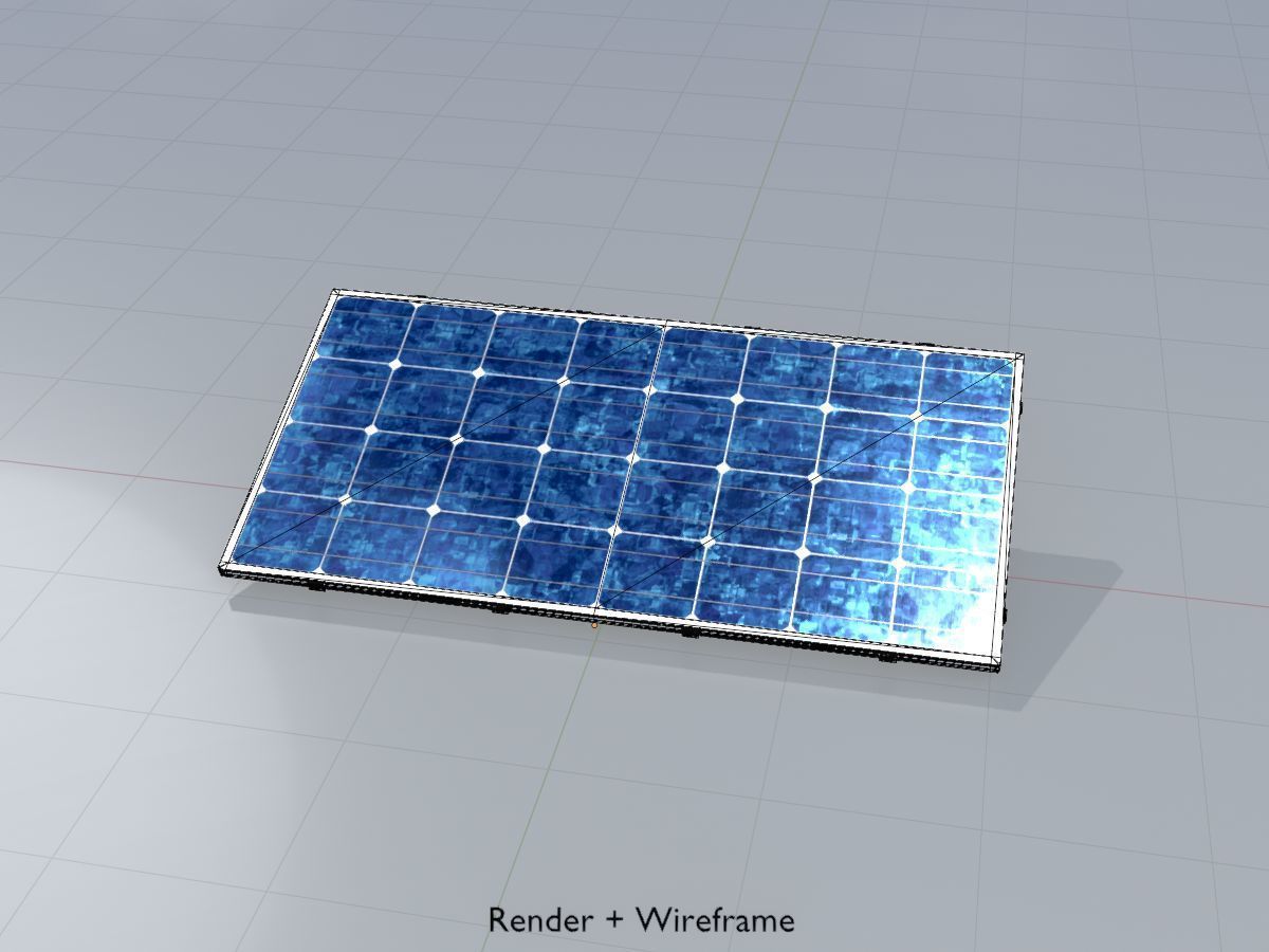 Solar module version 3 2x4m without stand 3D Model Collection_33