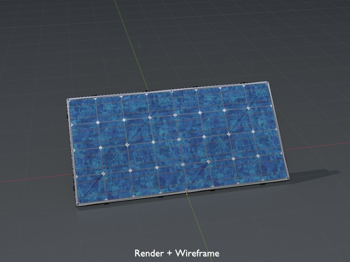 Solar module version 3 2x4m without stand 3D Model Collection_75