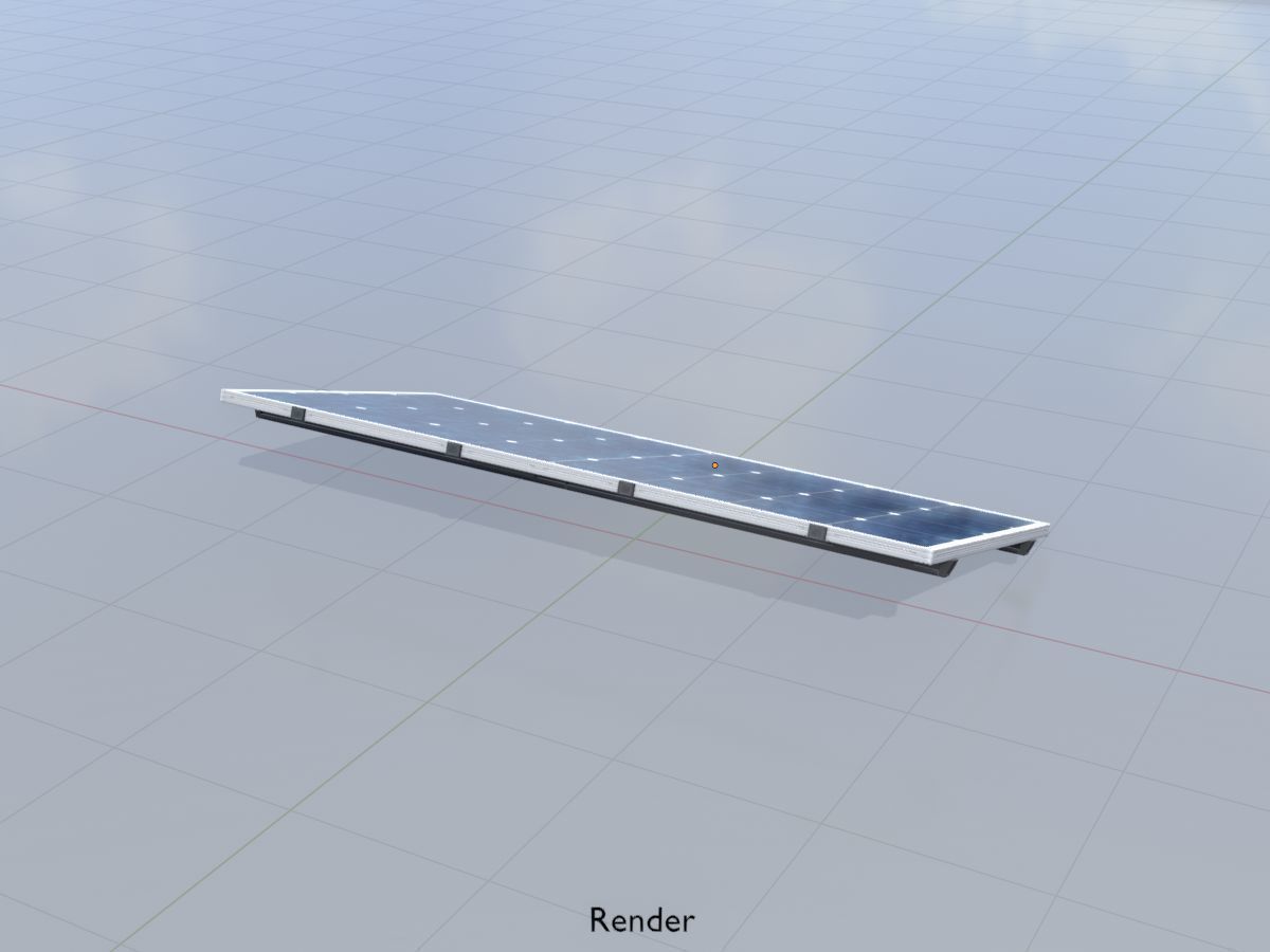 Solar module version 3 2x4m without stand 3D Model Collection_42