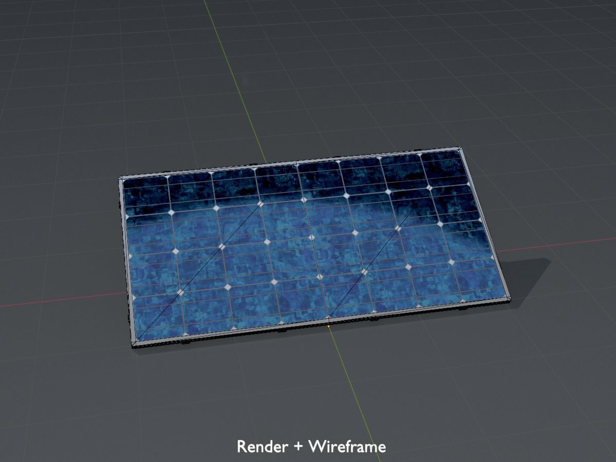 Solar module version 3 2x4m without stand 3D Model Collection_56