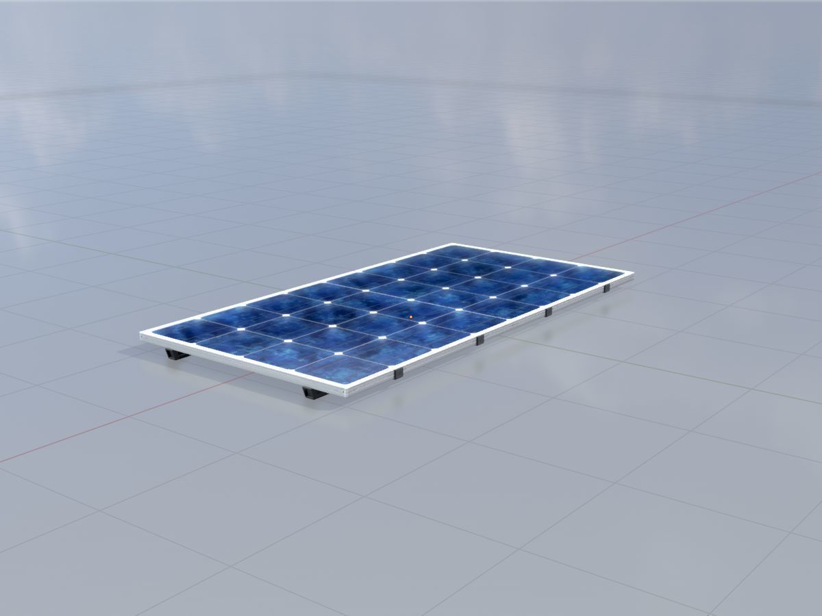 Solar module version 3 2x4m without stand 3D Model Collection_5