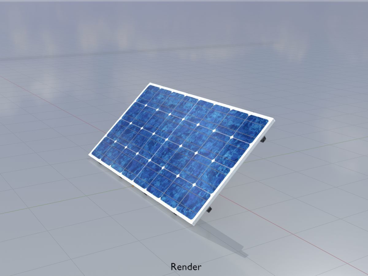 Solar module version 3 2x4m without stand 3D Model Collection_80