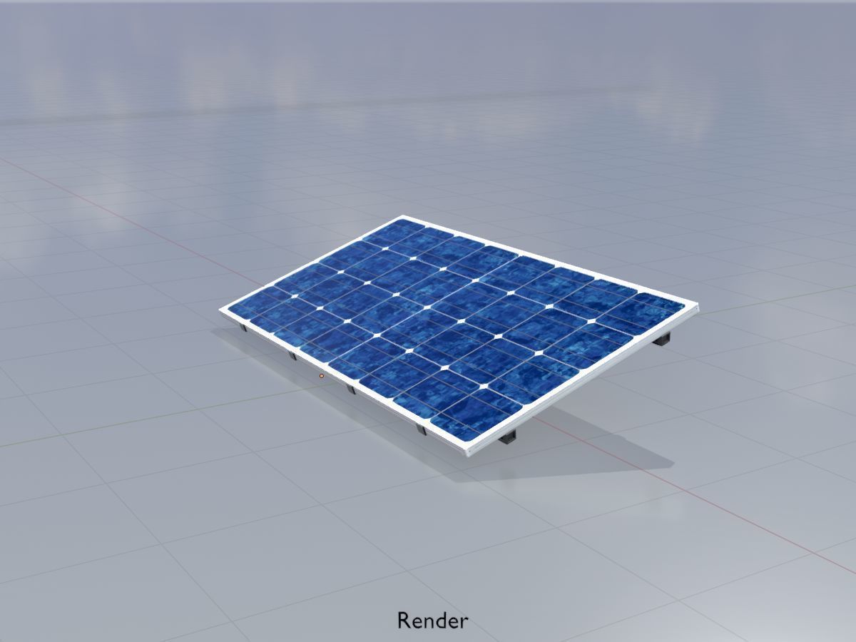 Solar module version 3 2x4m without stand 3D Model Collection_28