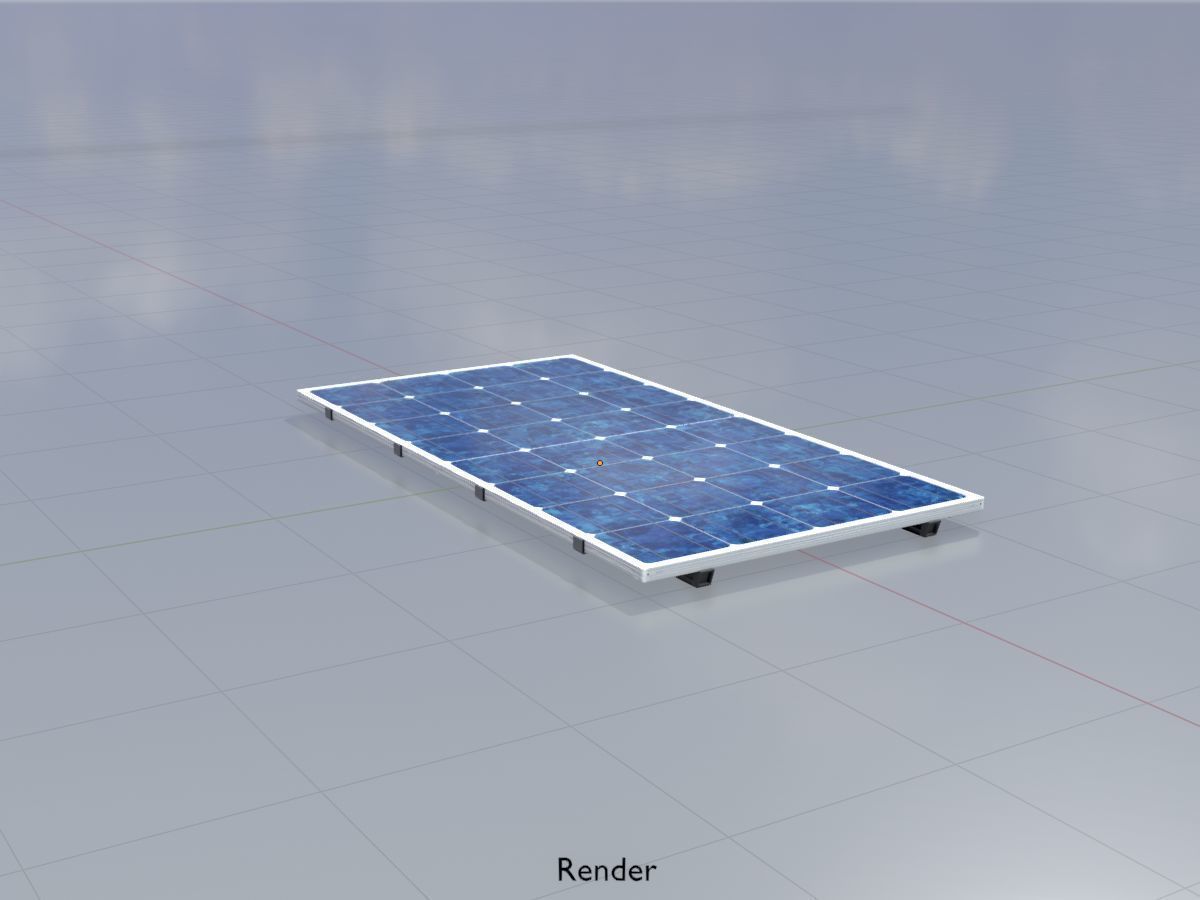 Solar module version 3 2x4m without stand 3D Model Collection_20