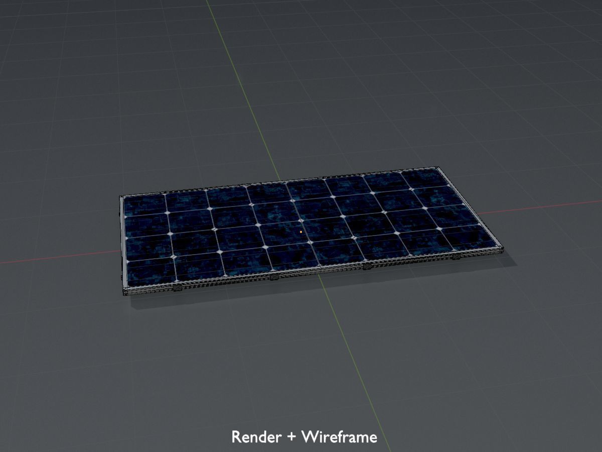 Solar module version 3 2x4m without stand 3D Model Collection_15