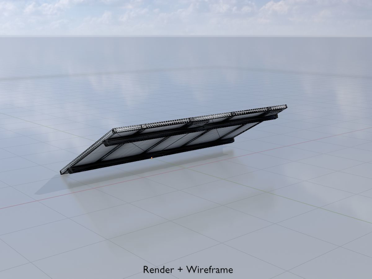 Solar module version 3 2x4m without stand 3D Model Collection_54