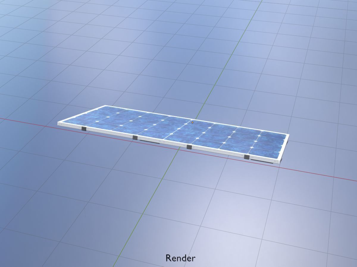 Solar module version 3 2x4m without stand 3D Model Collection_46