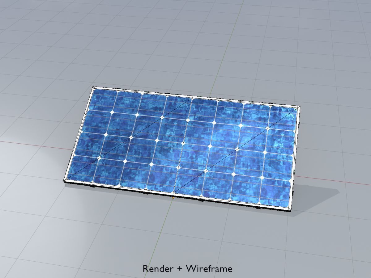 Solar module version 3 2x4m without stand 3D Model Collection_53