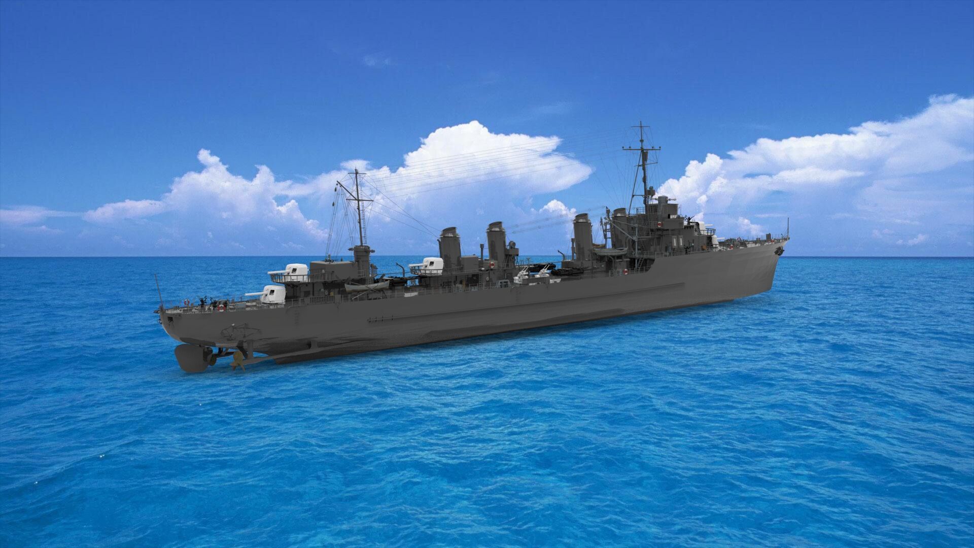 Vauquelin-class destroyer 3D model_1