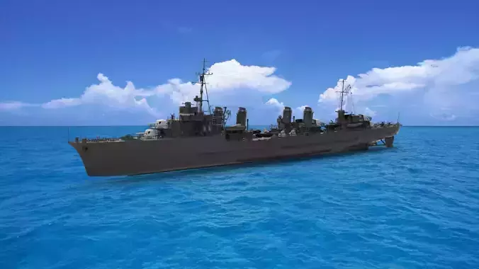 Vauquelin-class destroyer 3D model