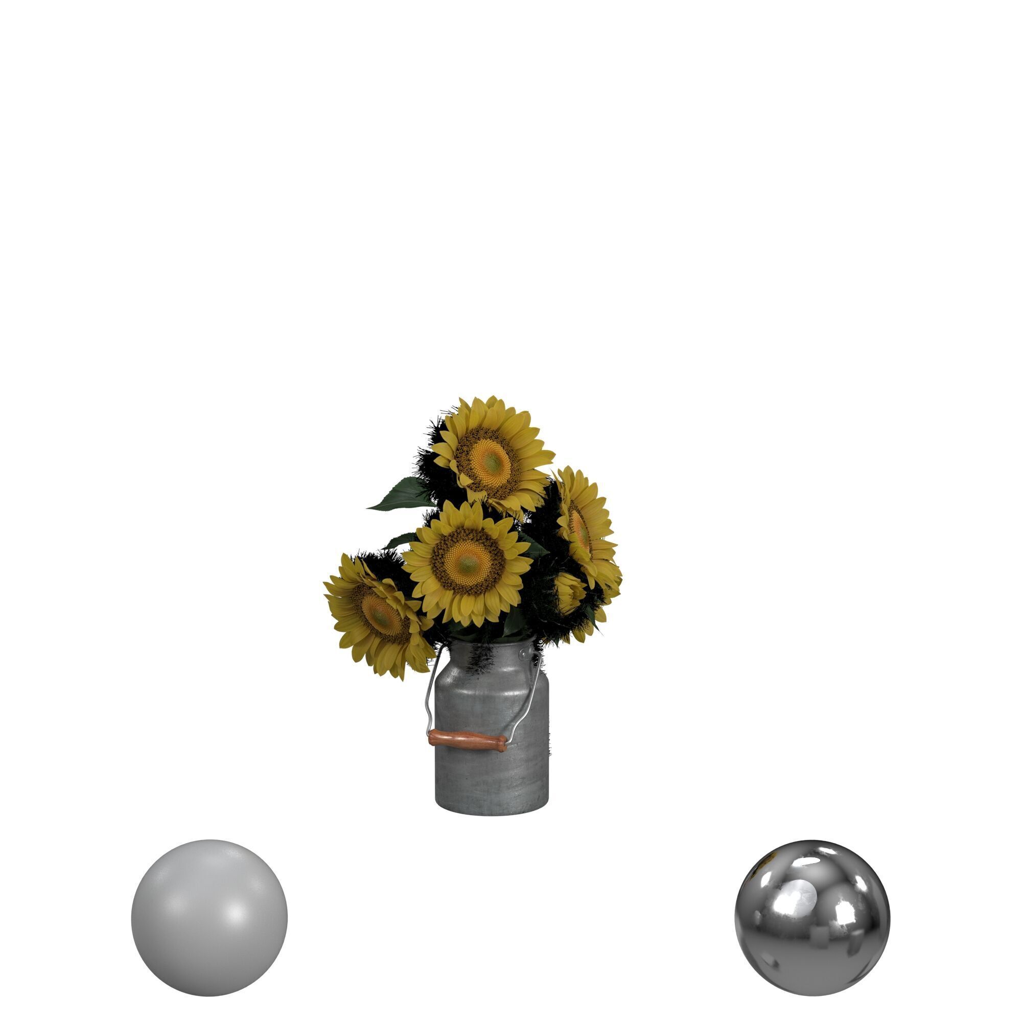 rustic sunflowers 3D model_1