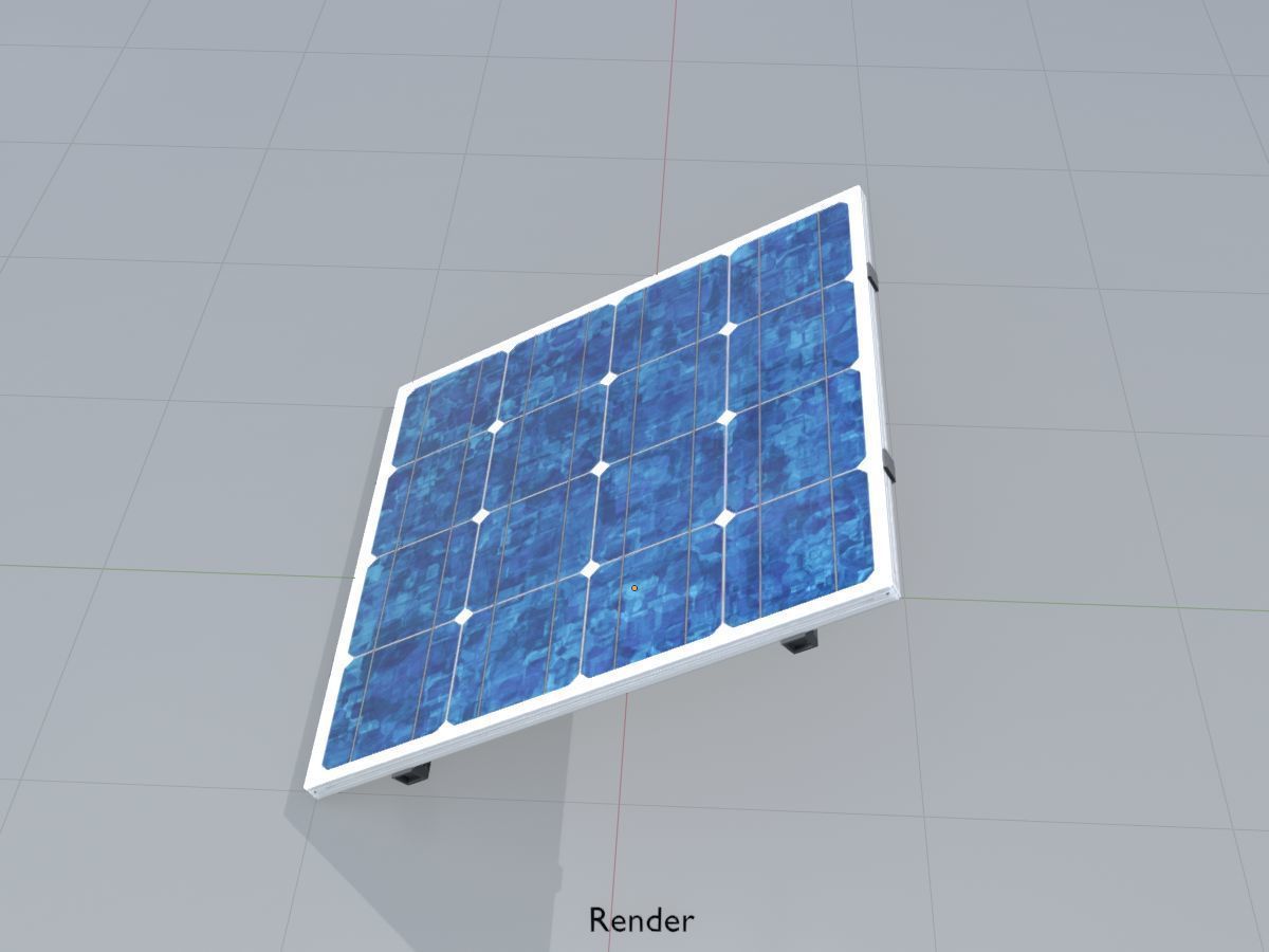 Solar module version 3 2x2m without stand 3D Model Collection_54