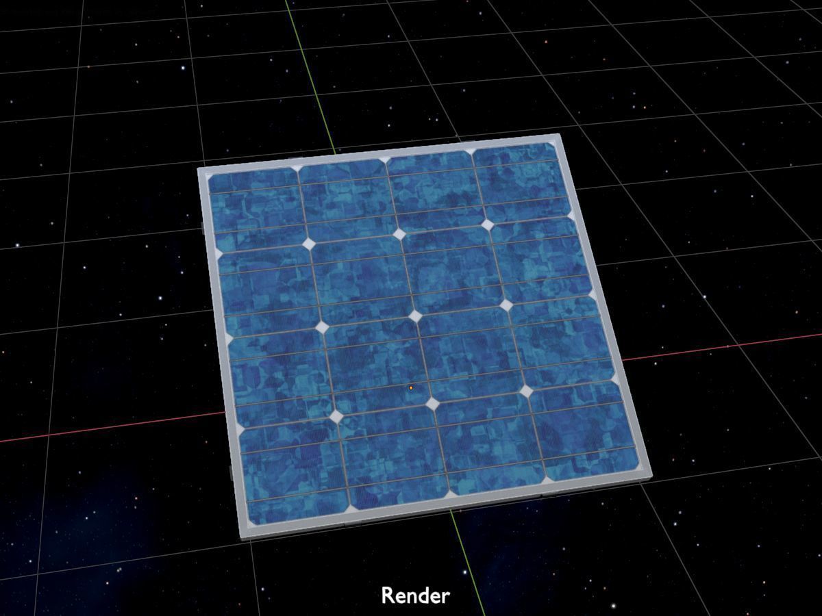 Solar module version 3 2x2m without stand 3D Model Collection_57