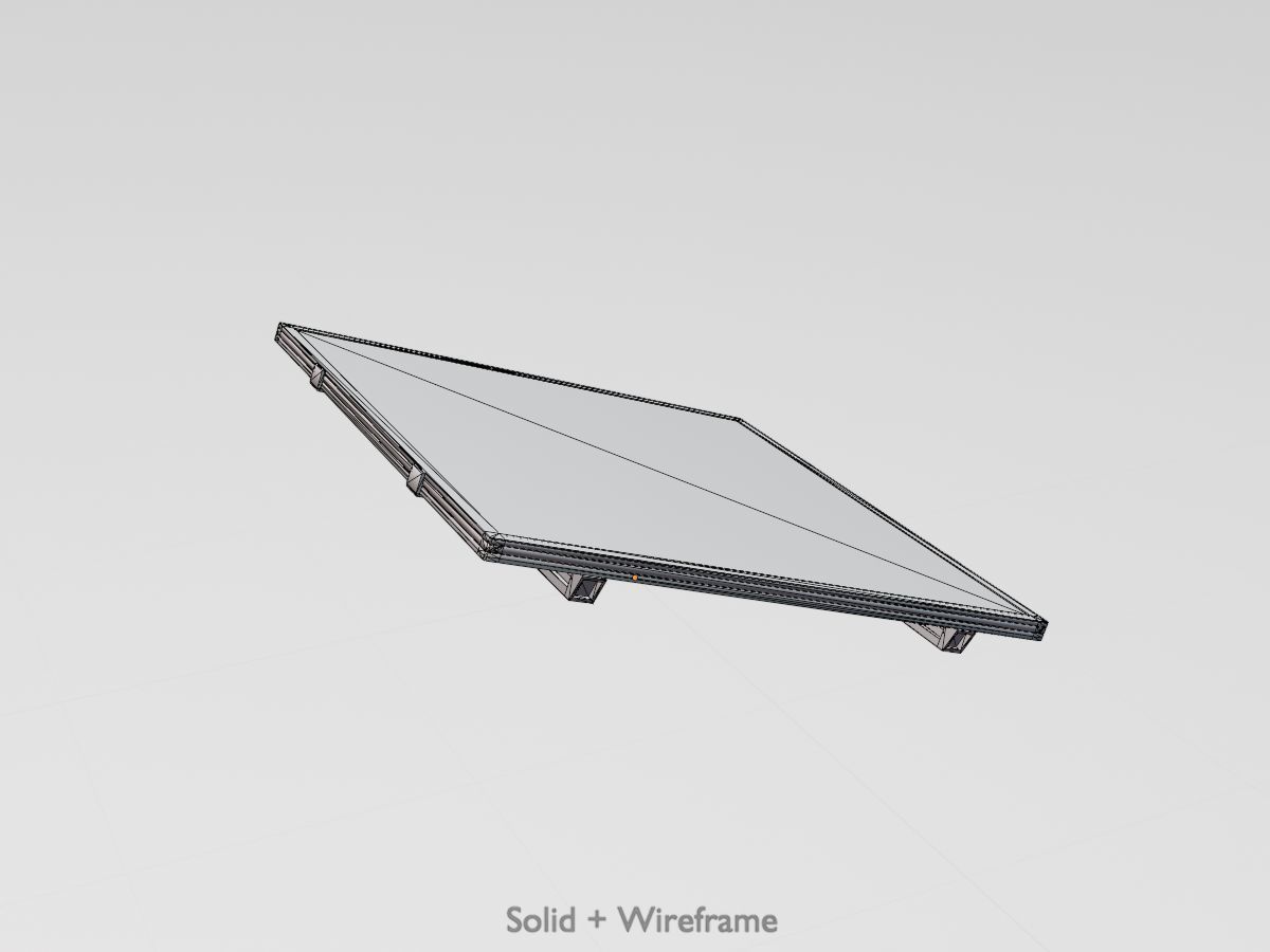 Solar module version 3 2x2m without stand 3D Model Collection_31