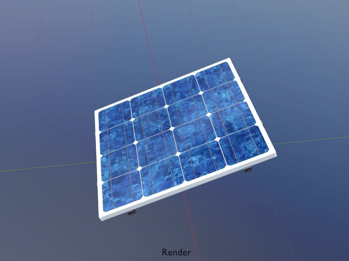 Solar module version 3 2x2m without stand 3D Model Collection_37