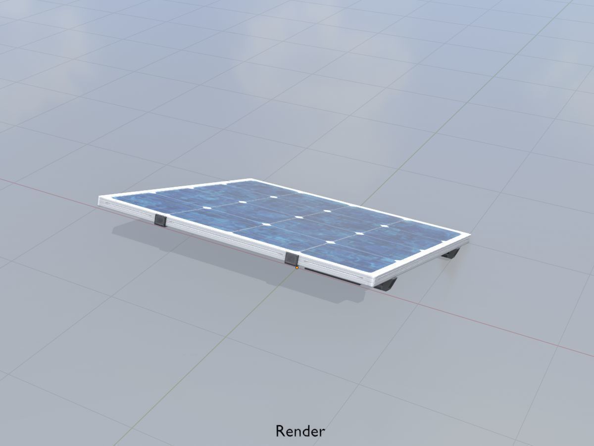 Solar module version 3 2x2m without stand 3D Model Collection_34