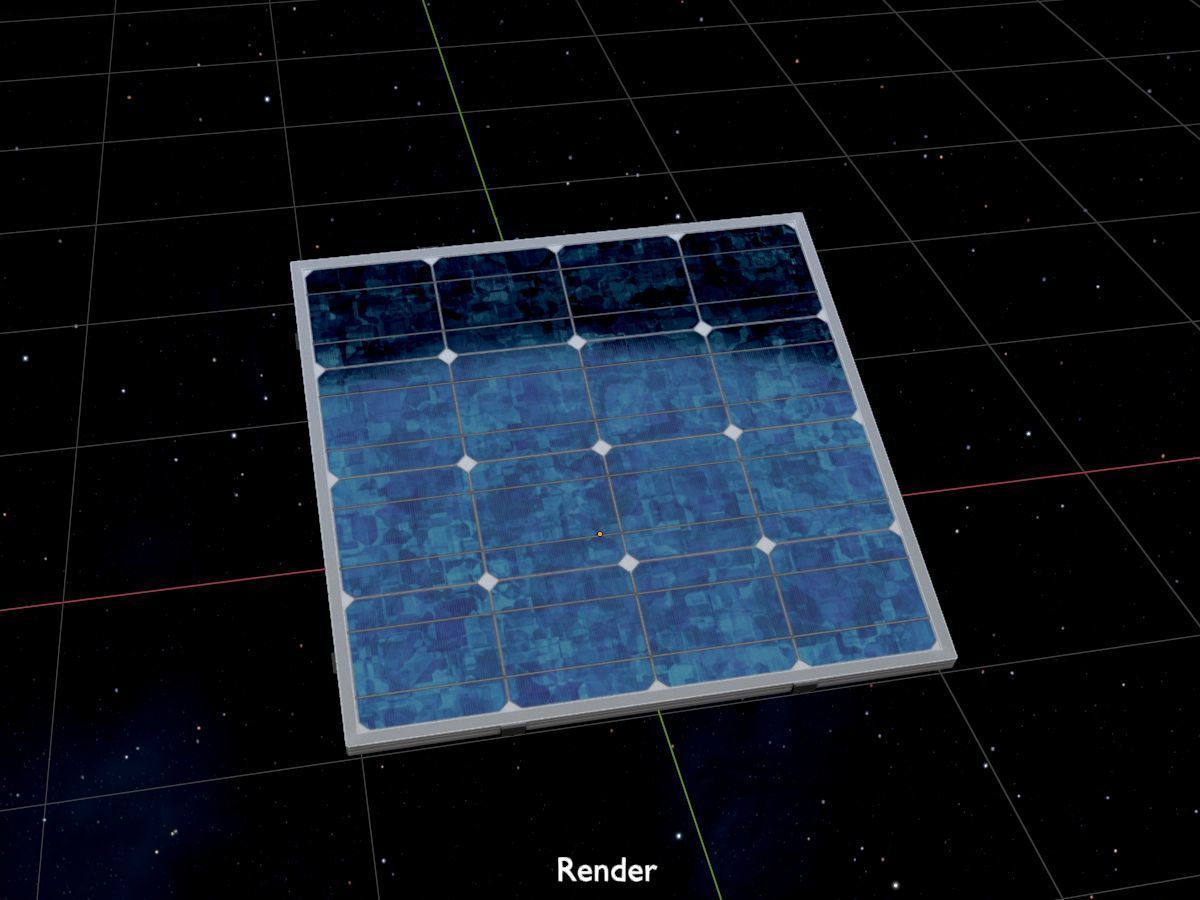 Solar module version 3 2x2m without stand 3D Model Collection_36