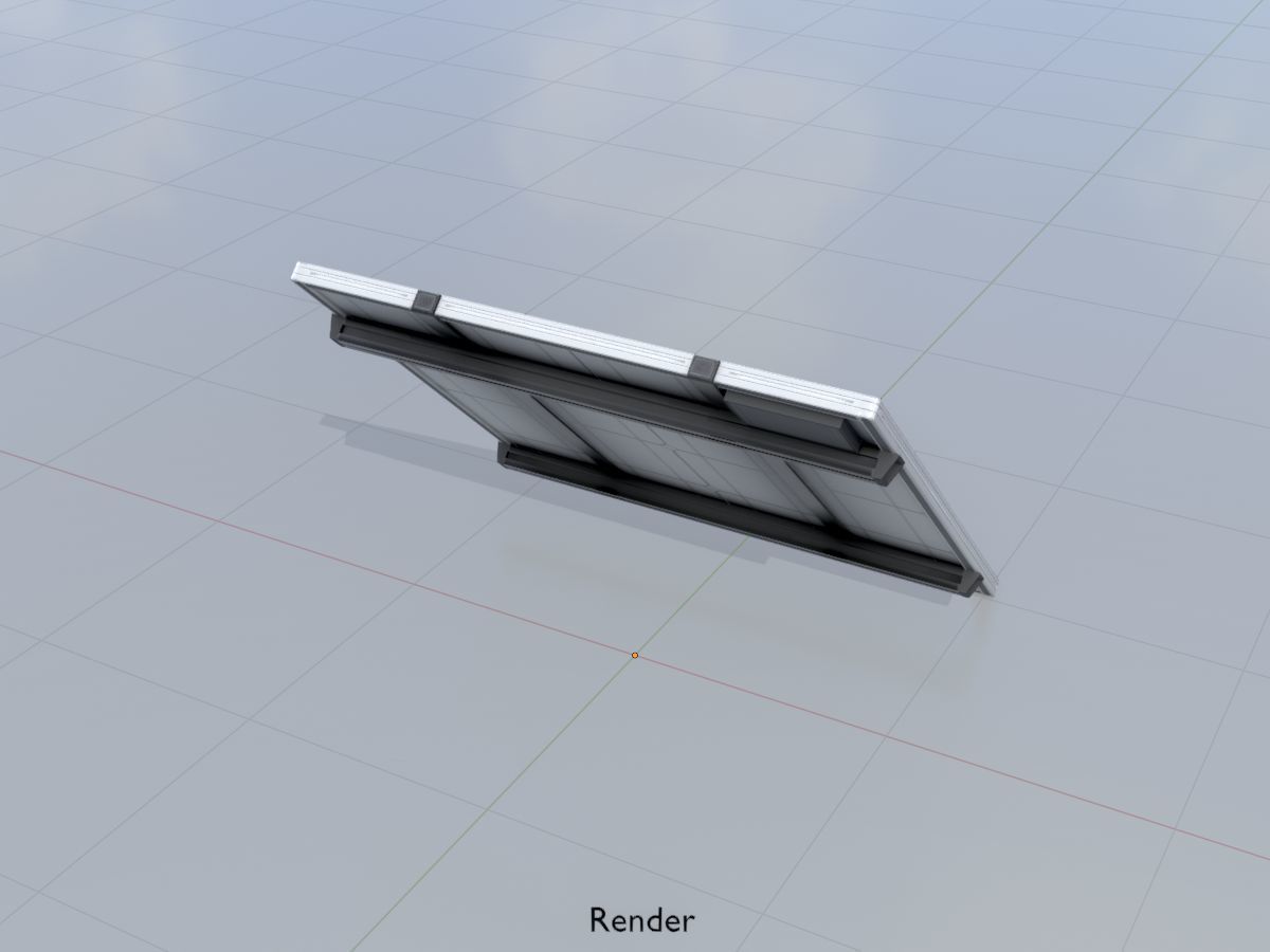 Solar module version 3 2x2m without stand 3D Model Collection_74