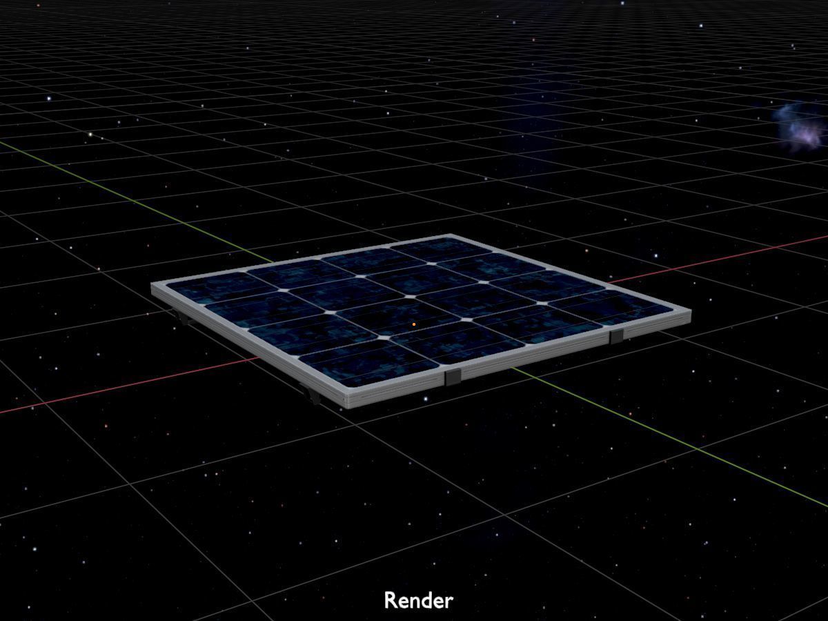 Solar module version 3 2x2m without stand 3D Model Collection_19
