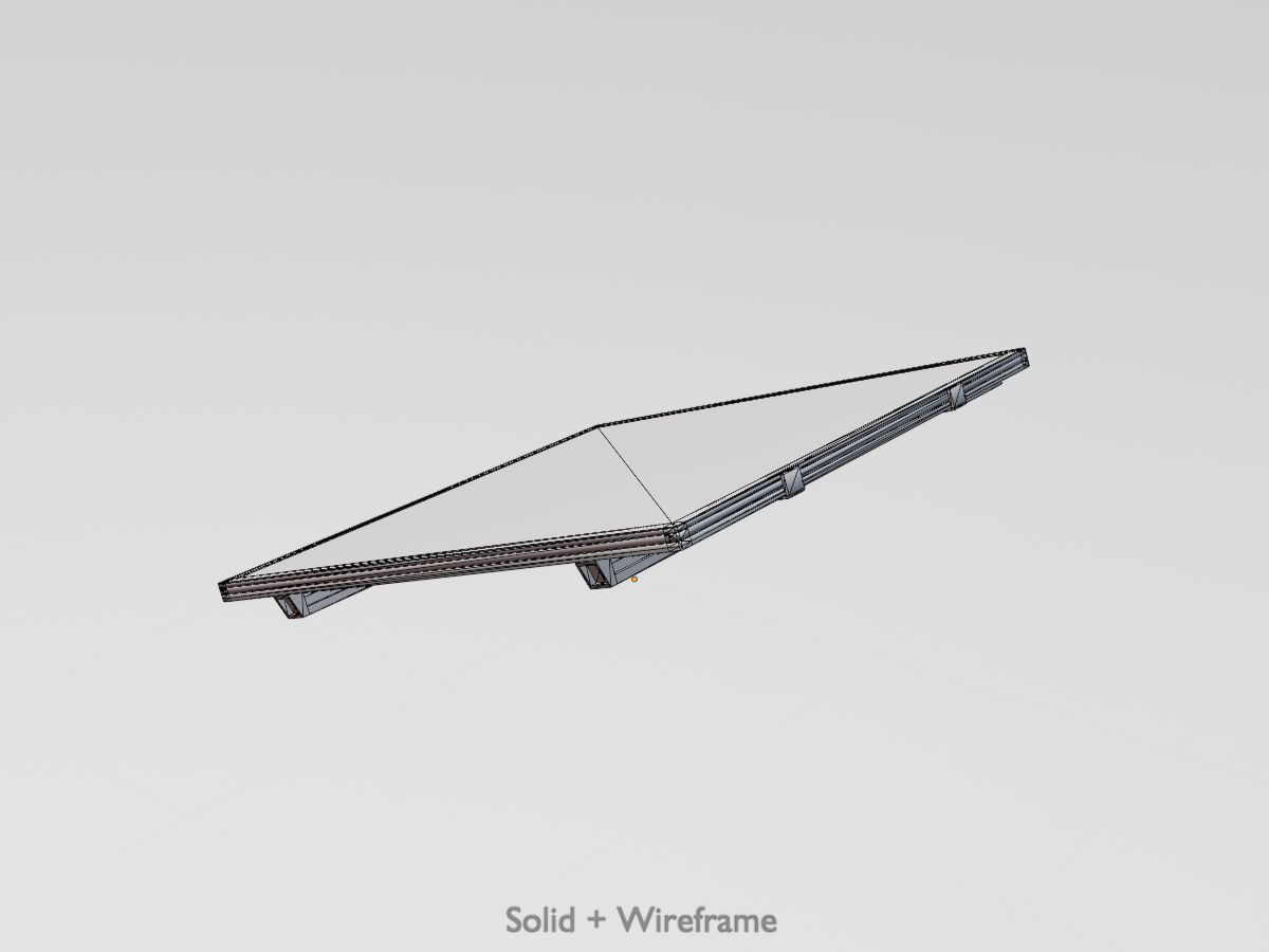 Solar module version 3 2x2m without stand 3D Model Collection_30