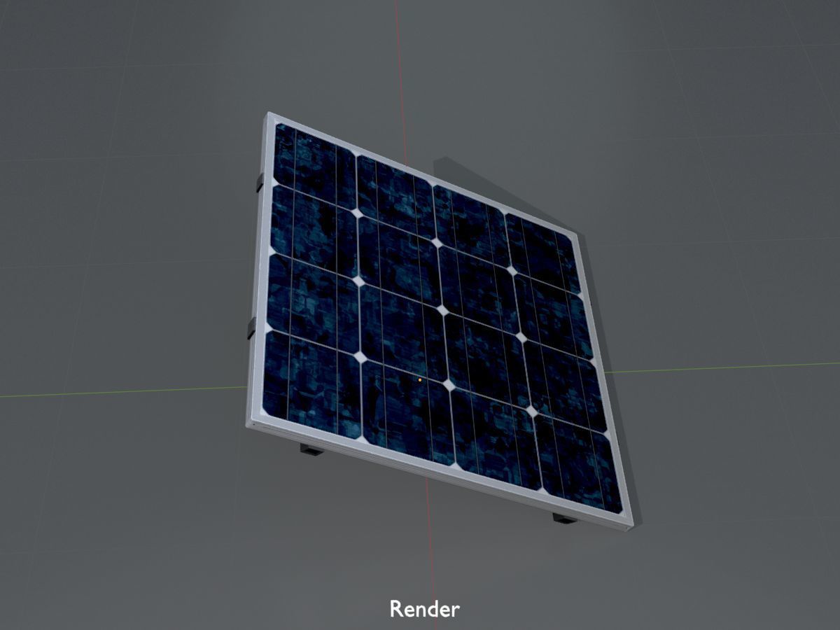 Solar module version 3 2x2m without stand 3D Model Collection_56