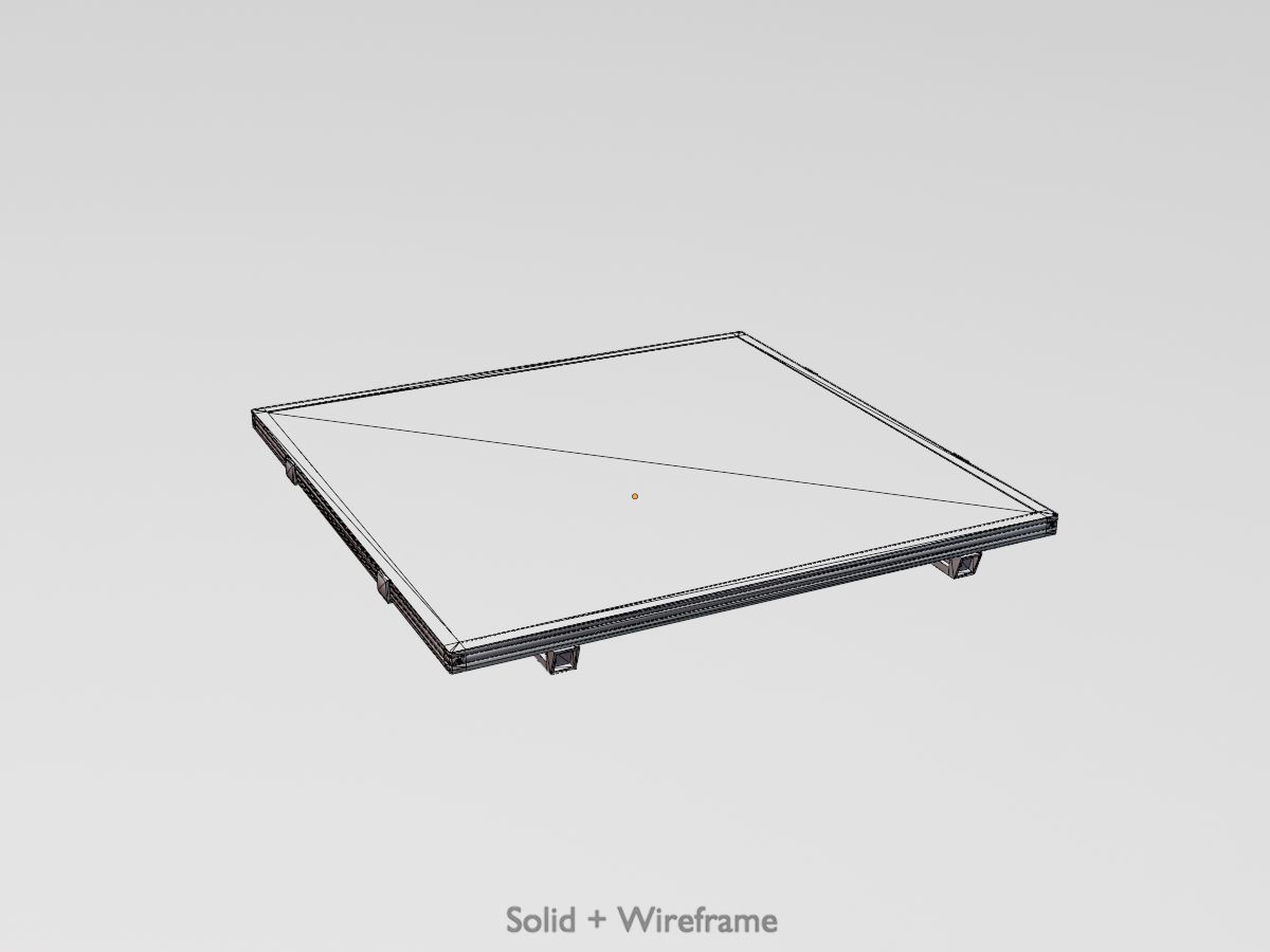Solar module version 3 2x2m without stand 3D Model Collection_11