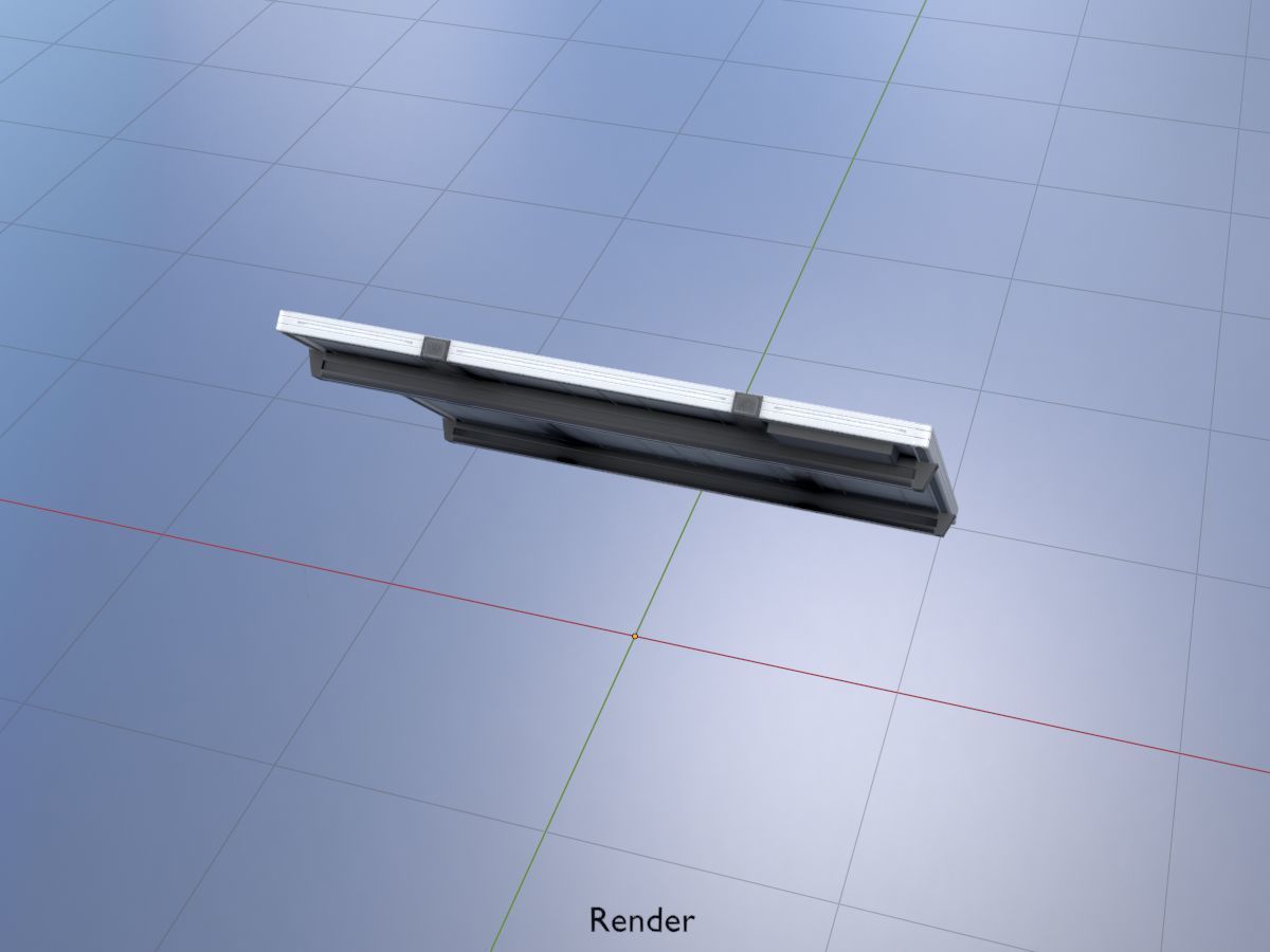 Solar module version 3 2x2m without stand 3D Model Collection_78