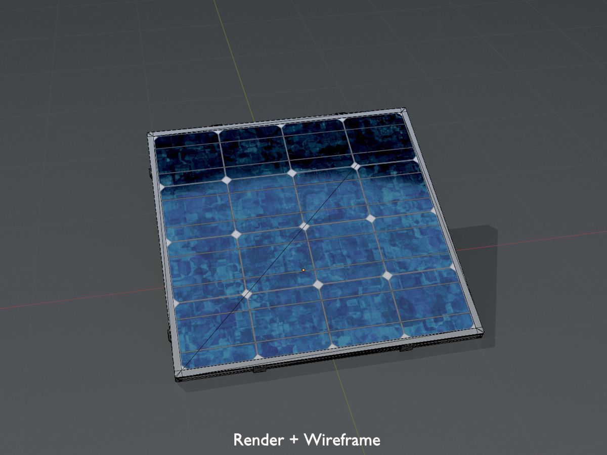 Solar module version 3 2x2m without stand 3D Model Collection_28