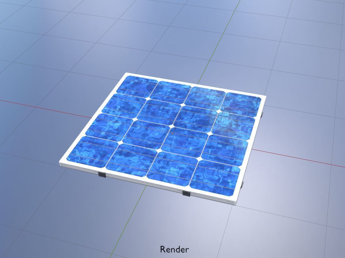Solar module version 3 2x2m without stand 3D Model Collection_18