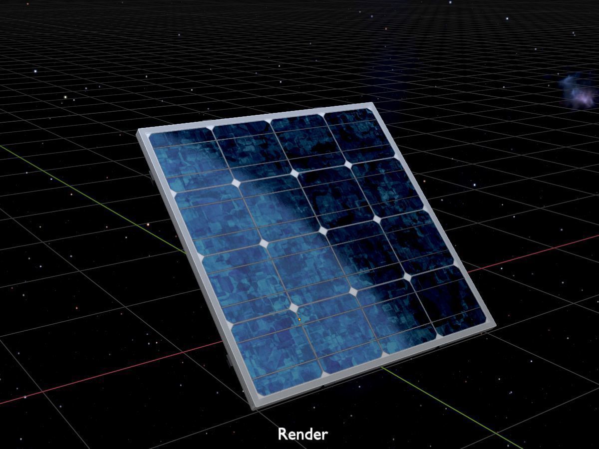 Solar module version 3 2x2m without stand 3D Model Collection_79