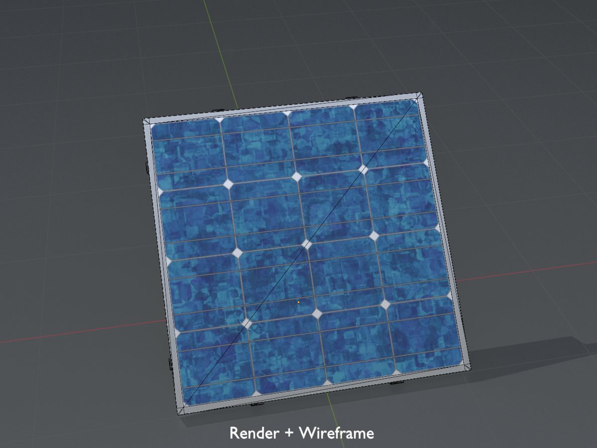 Solar module version 3 2x2m without stand 3D Model Collection_67
