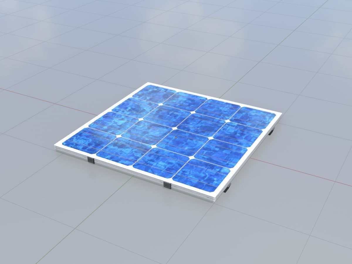 Solar module version 3 2x2m without stand 3D Model Collection_3