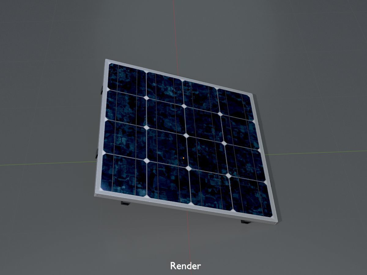 Solar module version 3 2x2m without stand 3D Model Collection_35