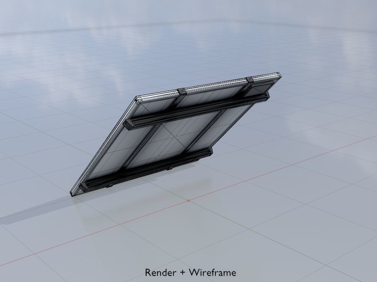 Solar module version 3 2x2m without stand 3D Model Collection_65