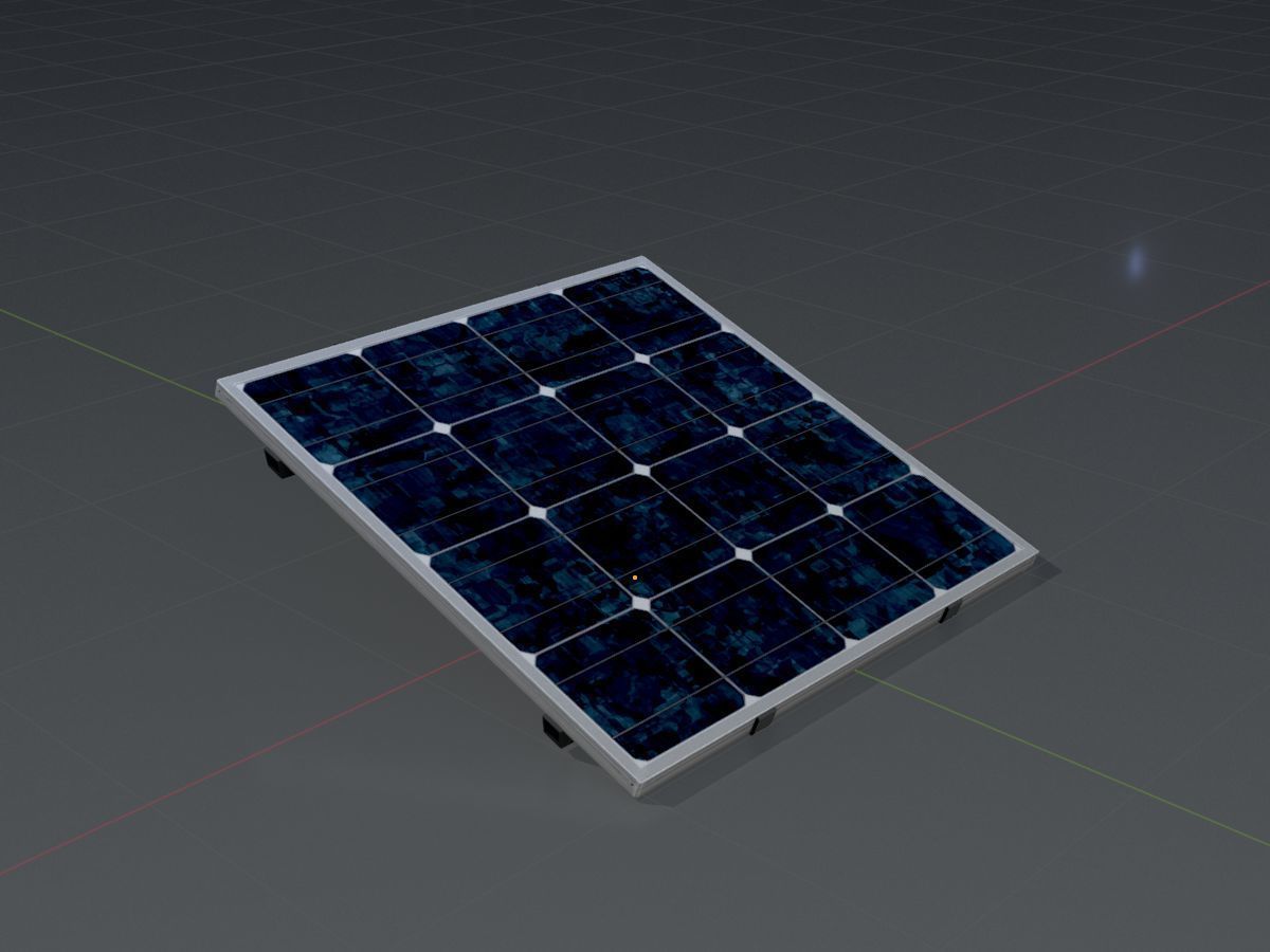 Solar module version 3 2x2m without stand 3D Model Collection_24