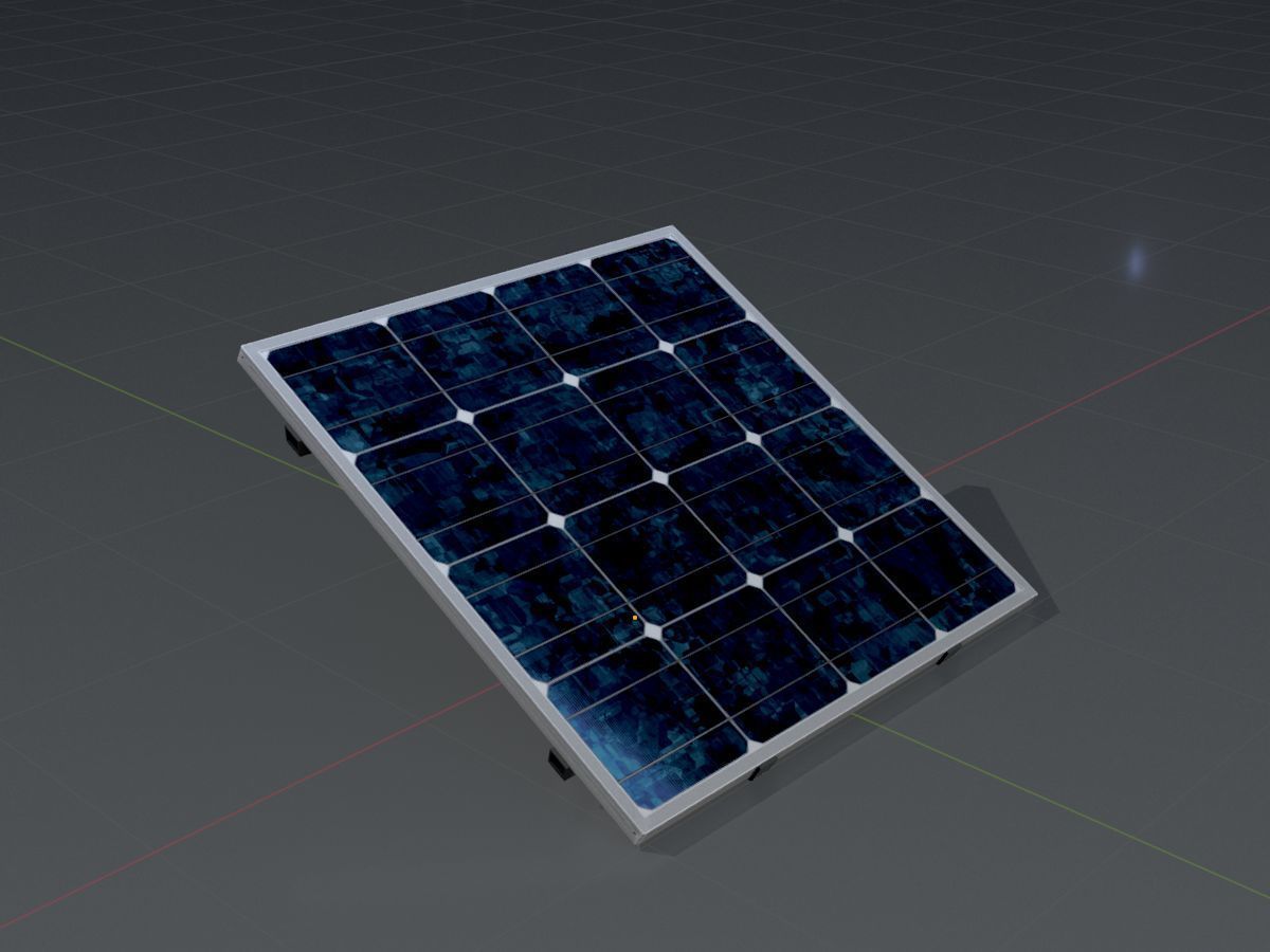 Solar module version 3 2x2m without stand 3D Model Collection_44