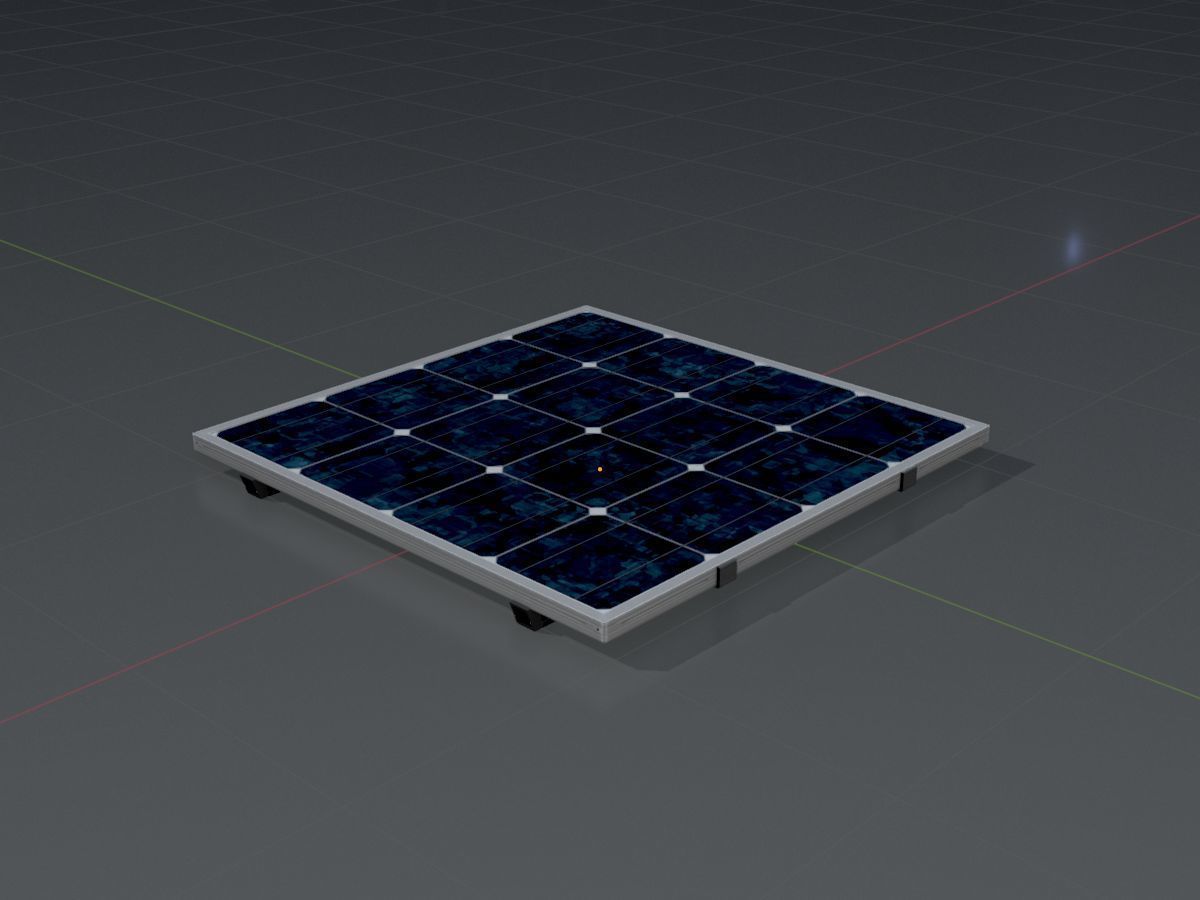 Solar module version 3 2x2m without stand 3D Model Collection_4